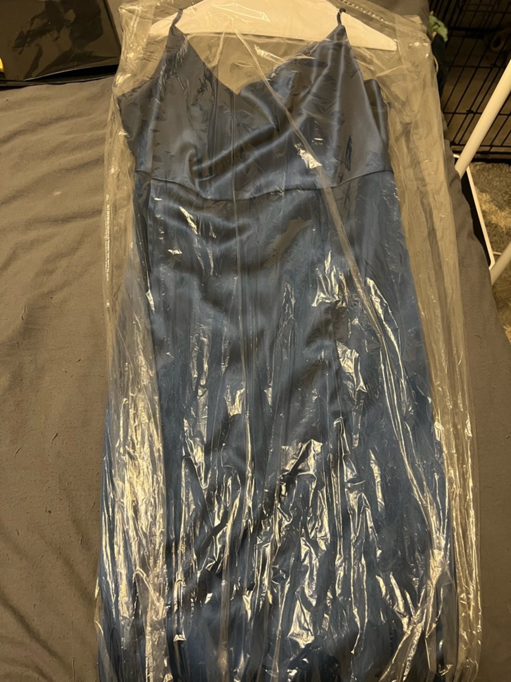 Fashion Nova Blue Satin Dress - 2X